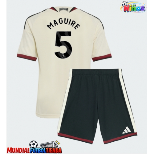 Camiseta Manchester United Harry Maguire #5 Tercera Equipación Replica 2026-27 para niños mangas cortas (+ Pantalones cortos)